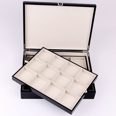 in stock ! Harwoo high-end wooden double tiers 24 slots storage box for lighter gift display in stock