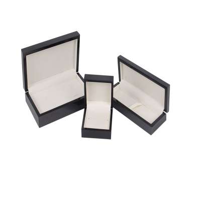 Harwoo exquisite wood glossy lacquer cufflink box with leather inner for wholesale