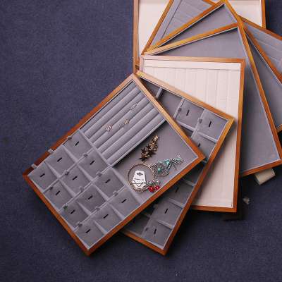 Harwoo Exclusive Design High Quality Jewelry Organizer Tray Wooden Display Tray Necklace Jewelry Box