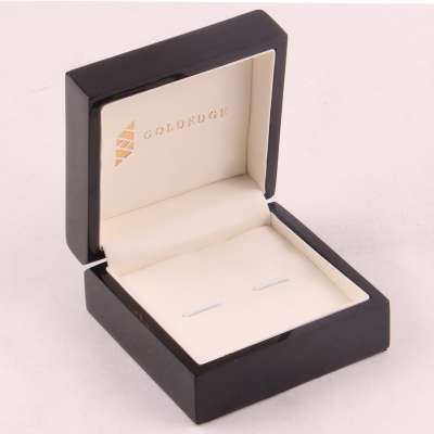 Harwoo exquisite wood cufflink box with leather inner for wholesale