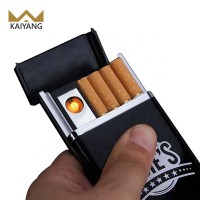 high quality new model cigarette case with charging usb lighter wholesale cigarette box